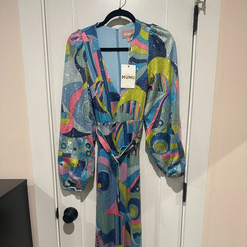 Show Me Your MuMu Minelli Midi Dress in GoGo Sequin NWOT